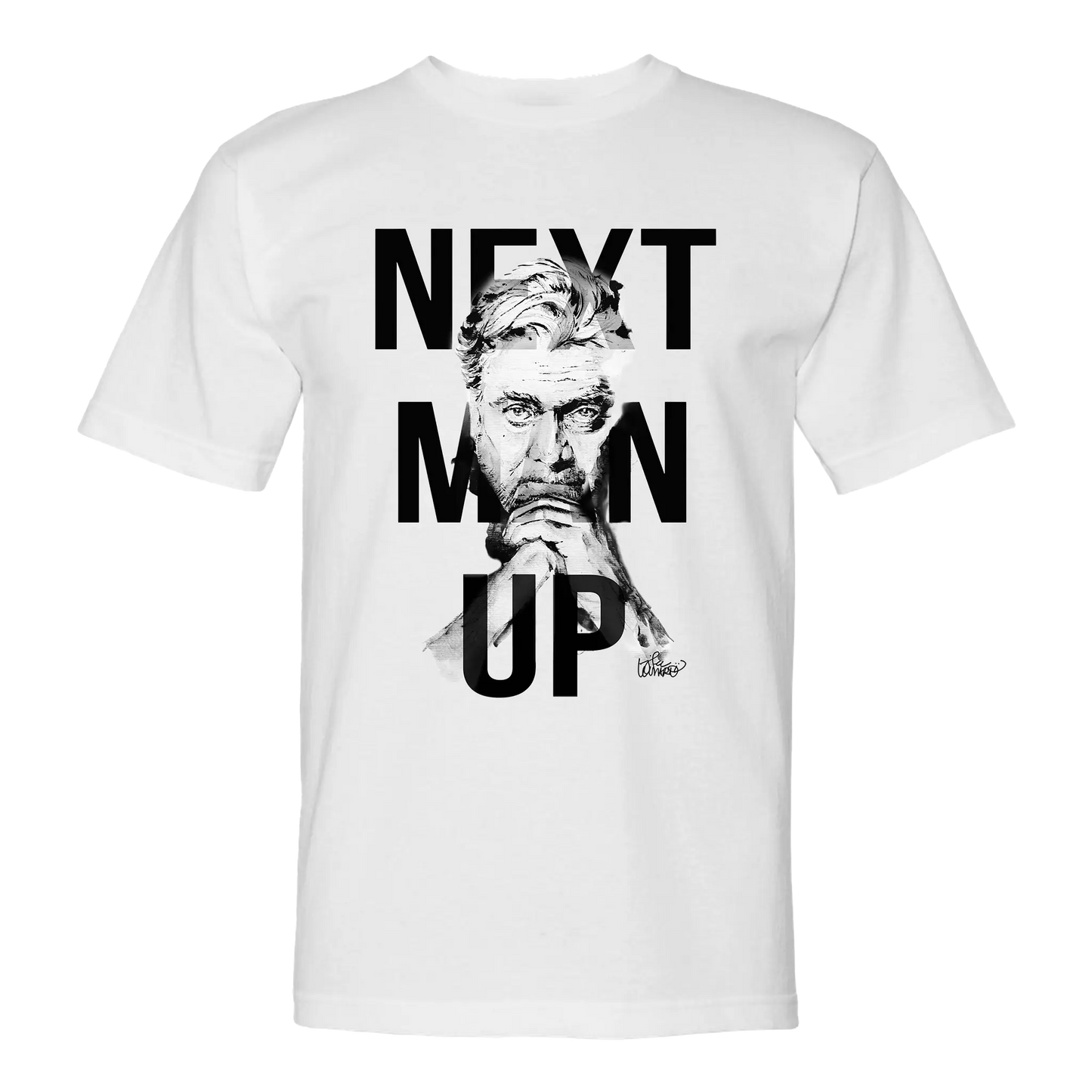Next Man Up White & Black Tee